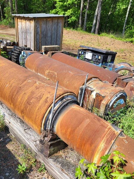 26" x 84" Stewart Bolling Triple Pass Drilled Drive Roll 17" Journals